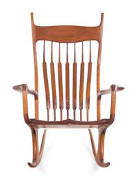 Studio Craft Rocking Chair and Ottoman, 1989