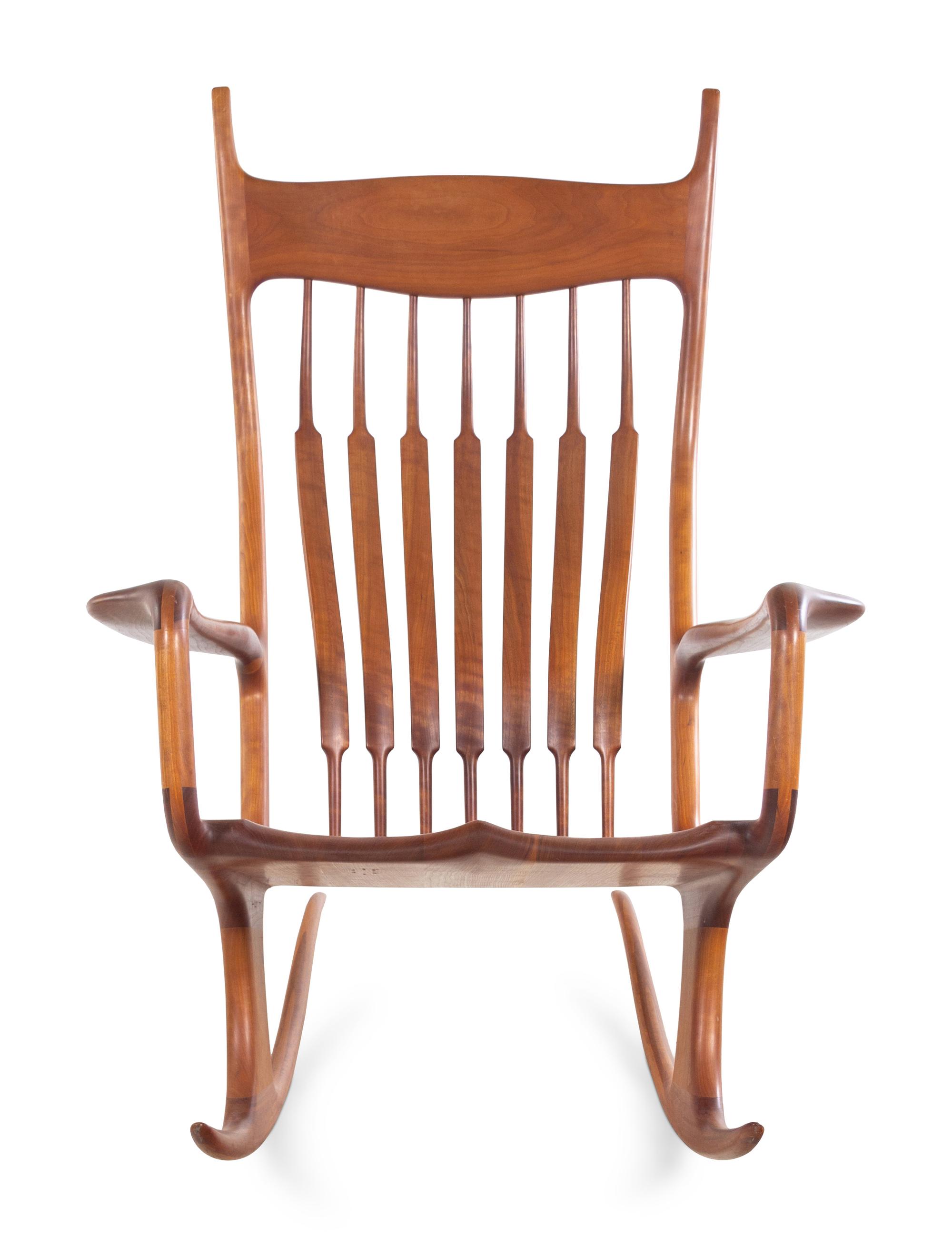 Studio Craft Rocking Chair and Ottoman, 1989