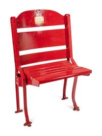 An Original Chicago Stadium Chair From Michael Jordan Rookie Era,