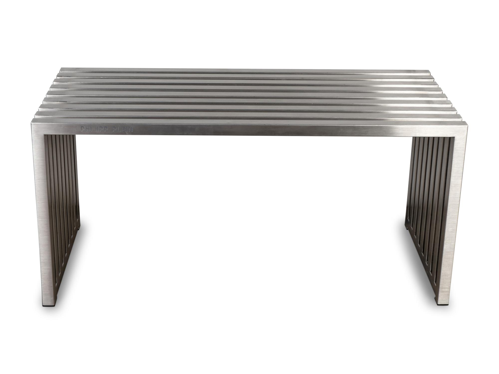 A Philip Plien Modernist Steel Bench — 20TH CENTURY