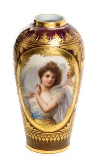A Royal Vienna Cabinet Vase Height 7 inches. — LATE 19TH/EARLY 20TH CENTURY