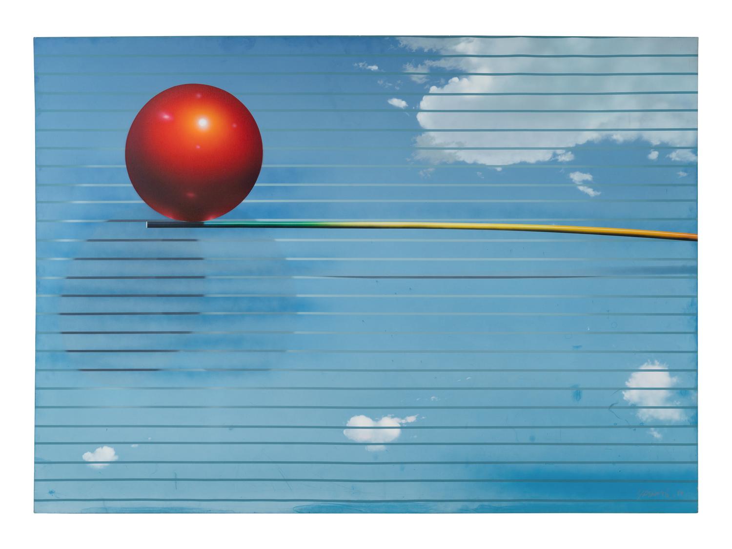 Composition with a Red Sphere