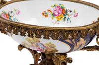 A Large Sèvres Style Gilt Metal Mounted Porcelain Centerpiece Bowl
