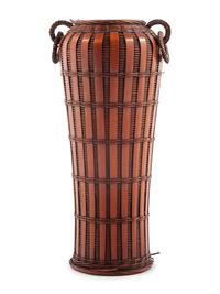 A Japanese Baboo Ikebana Basket