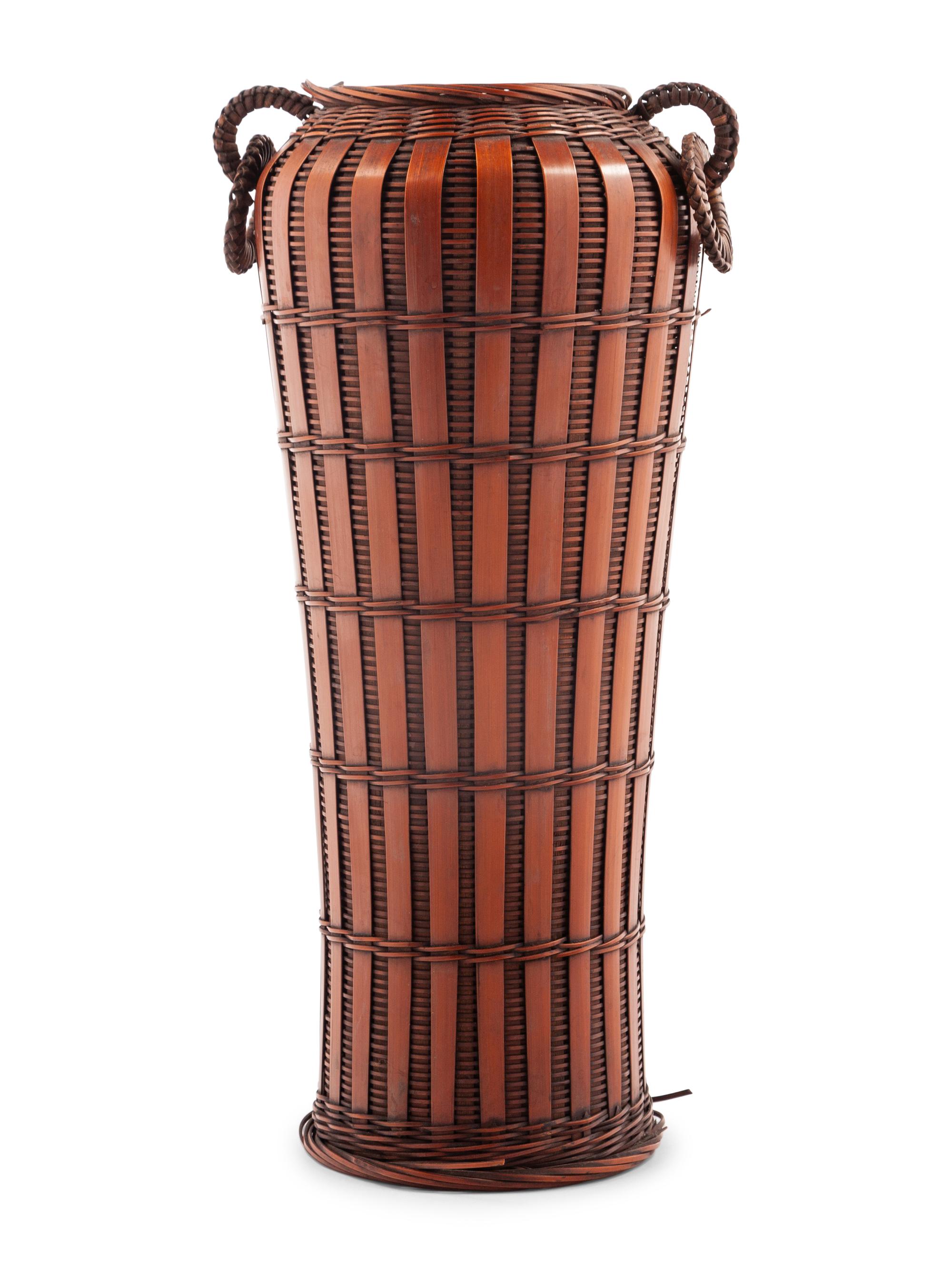 A Japanese Baboo Ikebana Basket