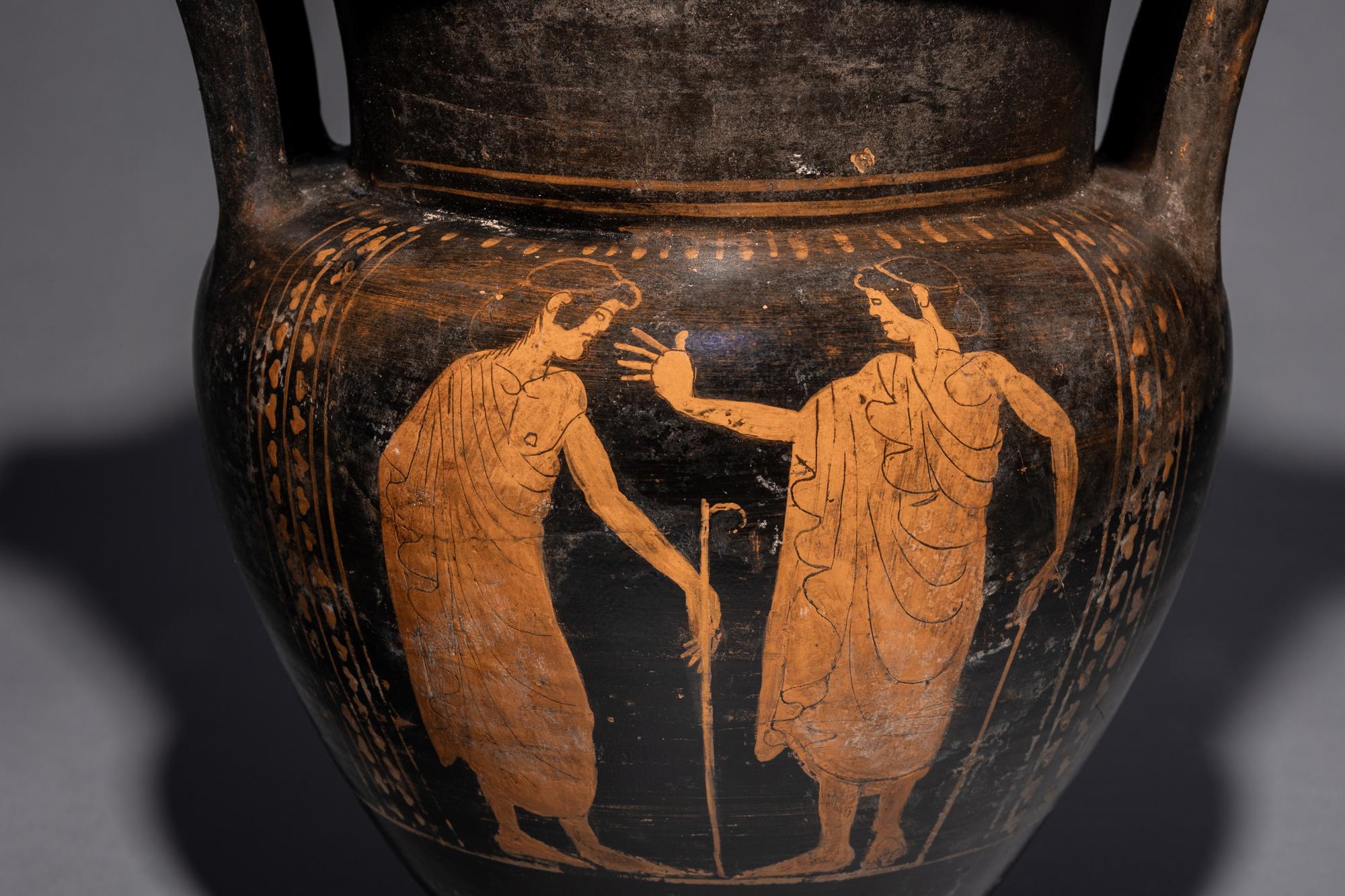 An Etruscan Red-Figured Column Krater