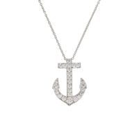 TIFFANY & CO., PLATINUM AND DIAMOND ANCHOR NECKLACE