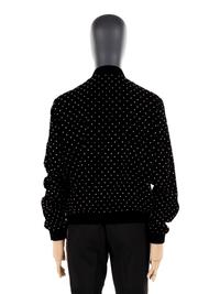 Unworn Saint Laurent Men's Velvet Studded Bomber Jacket, 2018 — BNY 62