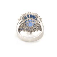 BURMESE SAPPHIRE AND DIAMOND RING
