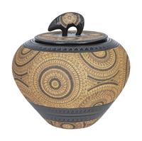 Lidded Pottery Vase