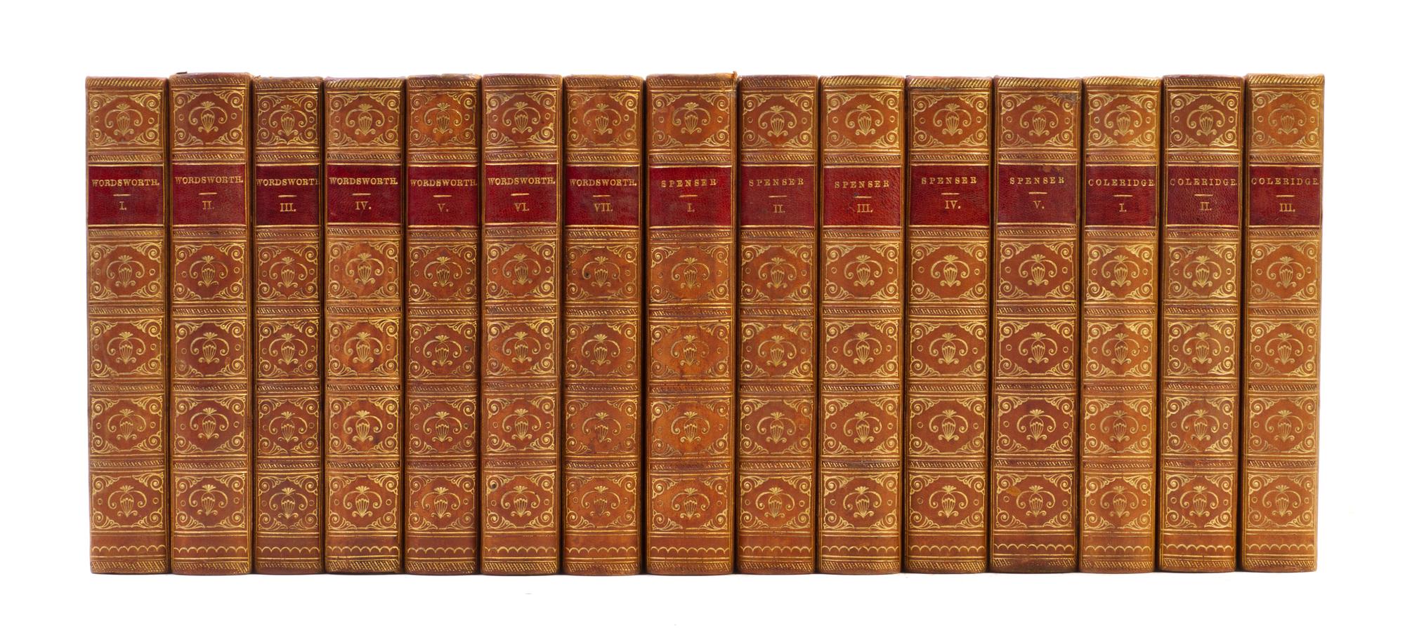 (COLLECTED WORKS) The Poetical Works of Edmund Spenser; William Wordsworth and S.T. Coleridge. Boston, 1759-1864. 15 vols.