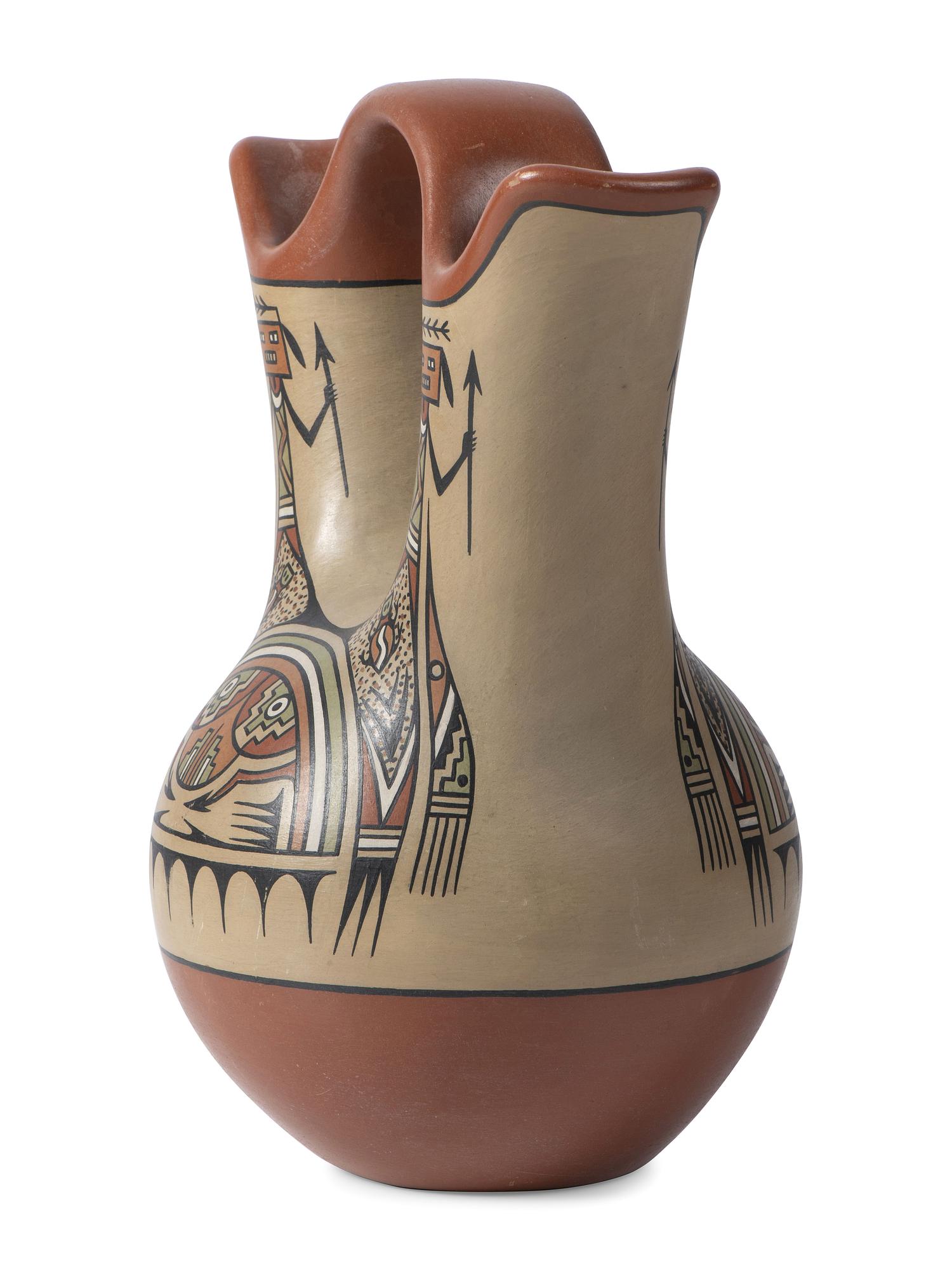 Polychrome Pottery Wedding Vase