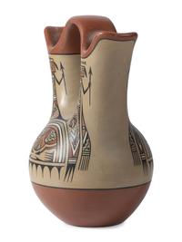 Polychrome Pottery Wedding Vase