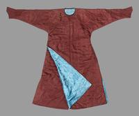 A Brown Ground Woven Silk Informal Robe