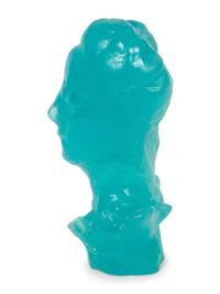 A Daum Pâte de Verre Bust of a Woman and a Daum Ombre Verte Pâte de Verre and Chrome Relief Sculpture