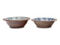 Nine Chinese Export Blue and White Porcelain Bowls and Plates