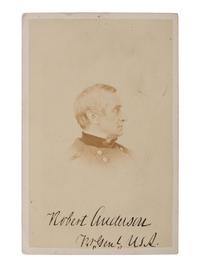[CIVIL WAR]. Autographed CDV of Brigadier General Robert Anderson with rank. New York: Brinckerhoff's, n.d.