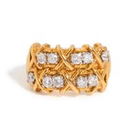 YELLOW GOLD AND DIAMOND BAND