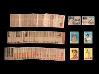 A Group of Assorted 1956, 1958, 1959, 1961, 1962 Topps Baseball Cards Including Ted Williams and Roberto Clemente,