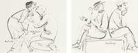 Three works: Golfing Couples