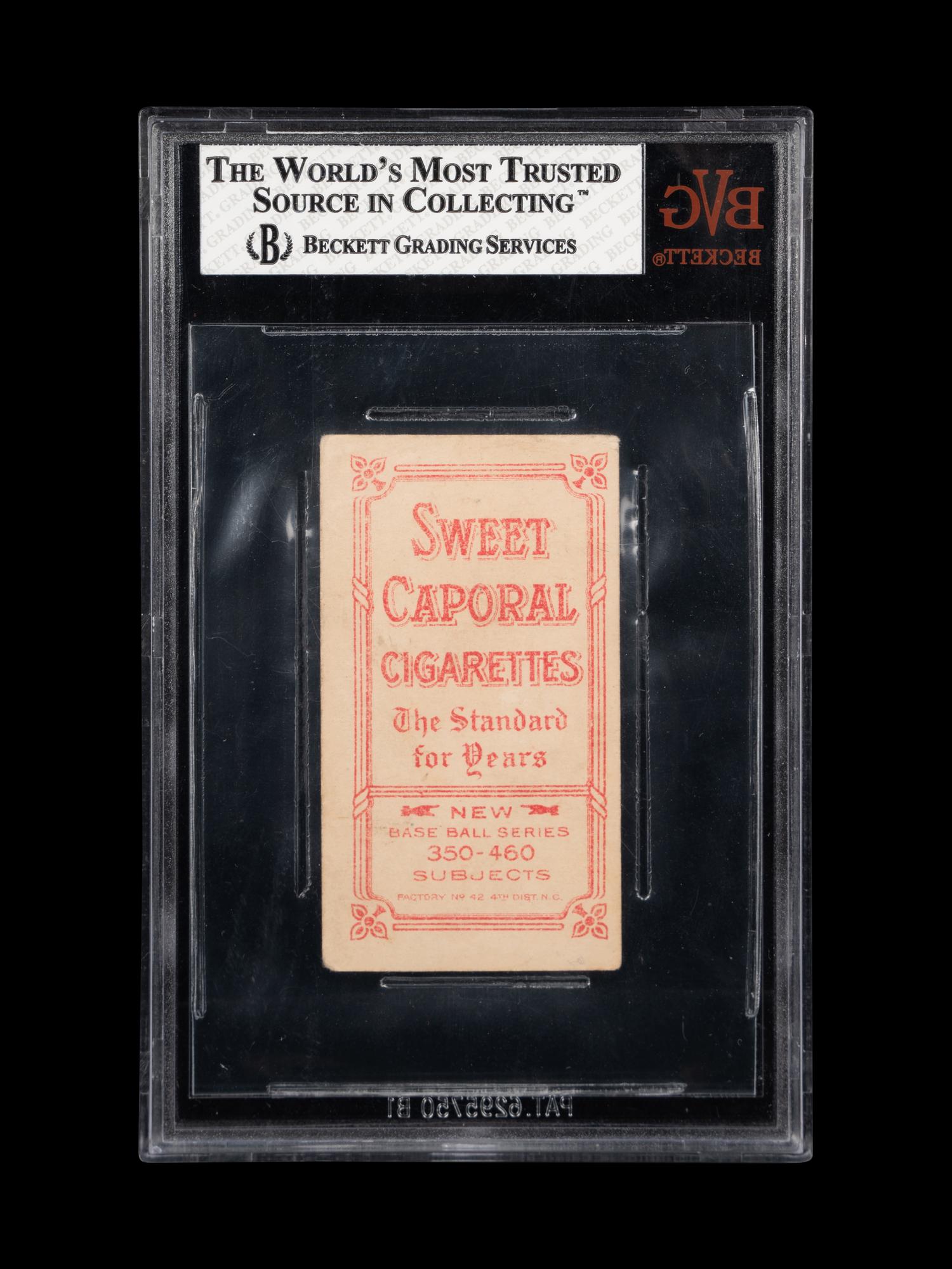 A 1909-11 T206 Sweet Caporal Zach Wheat Baseball Card (BVG 3.5 VG+)