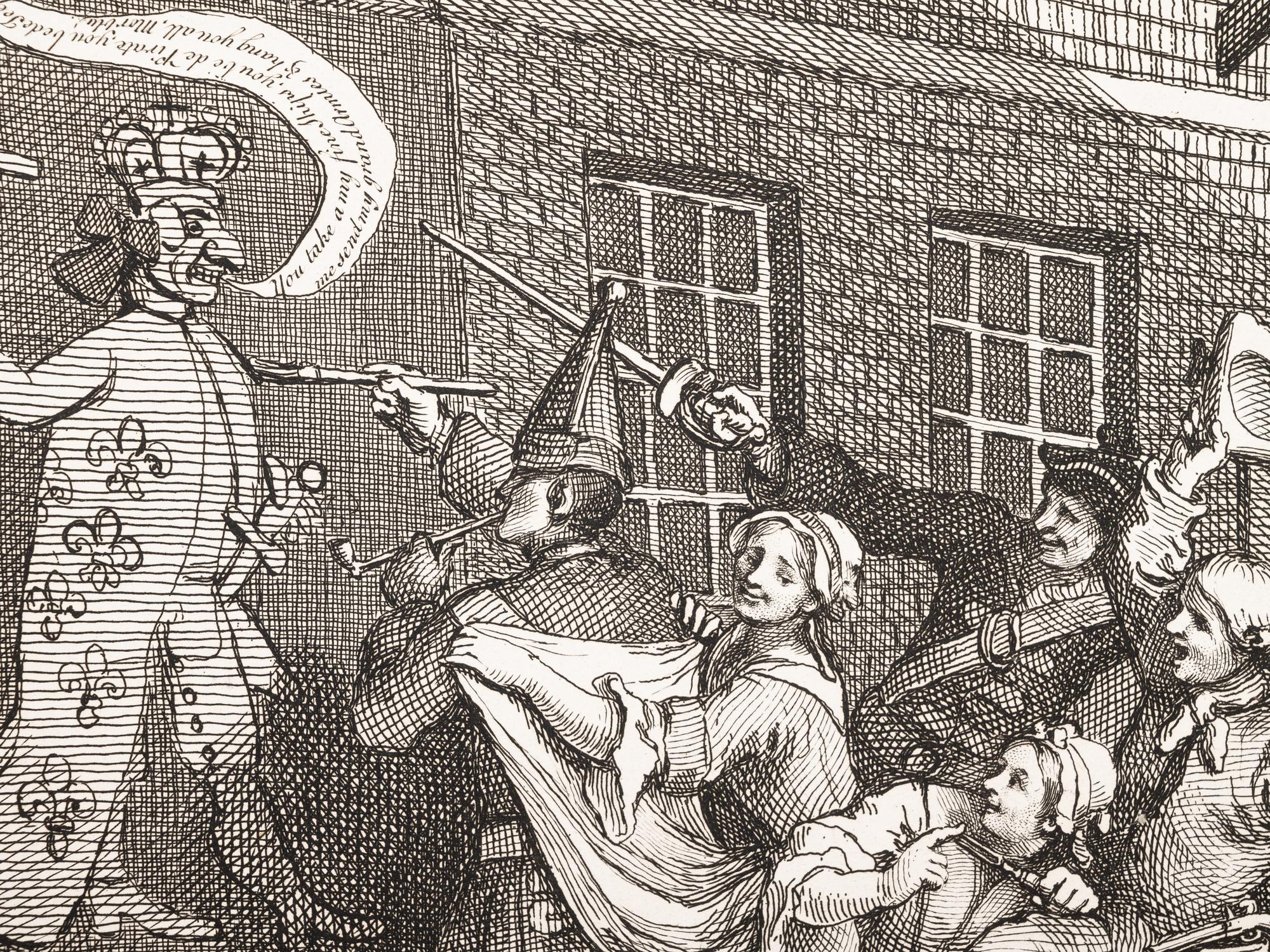 A pair of prints ( At the Easel ; The Invasion , Plate II, England)
