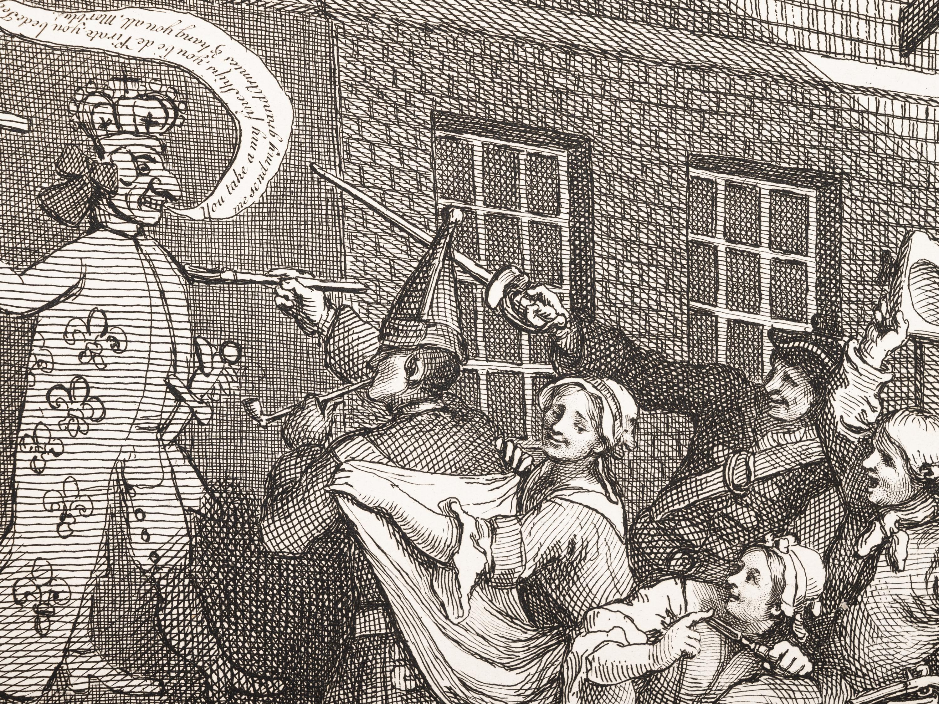 A pair of prints ( At the Easel ; The Invasion , Plate II, England)