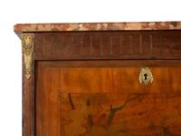 A Louis XVI Style Marquetry Marble-Top Secrétaire à Abattant