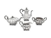 A William IV Silver Four-Piece Tea and Coffee Service