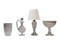 Four Cut and Molded Glass Table Articles