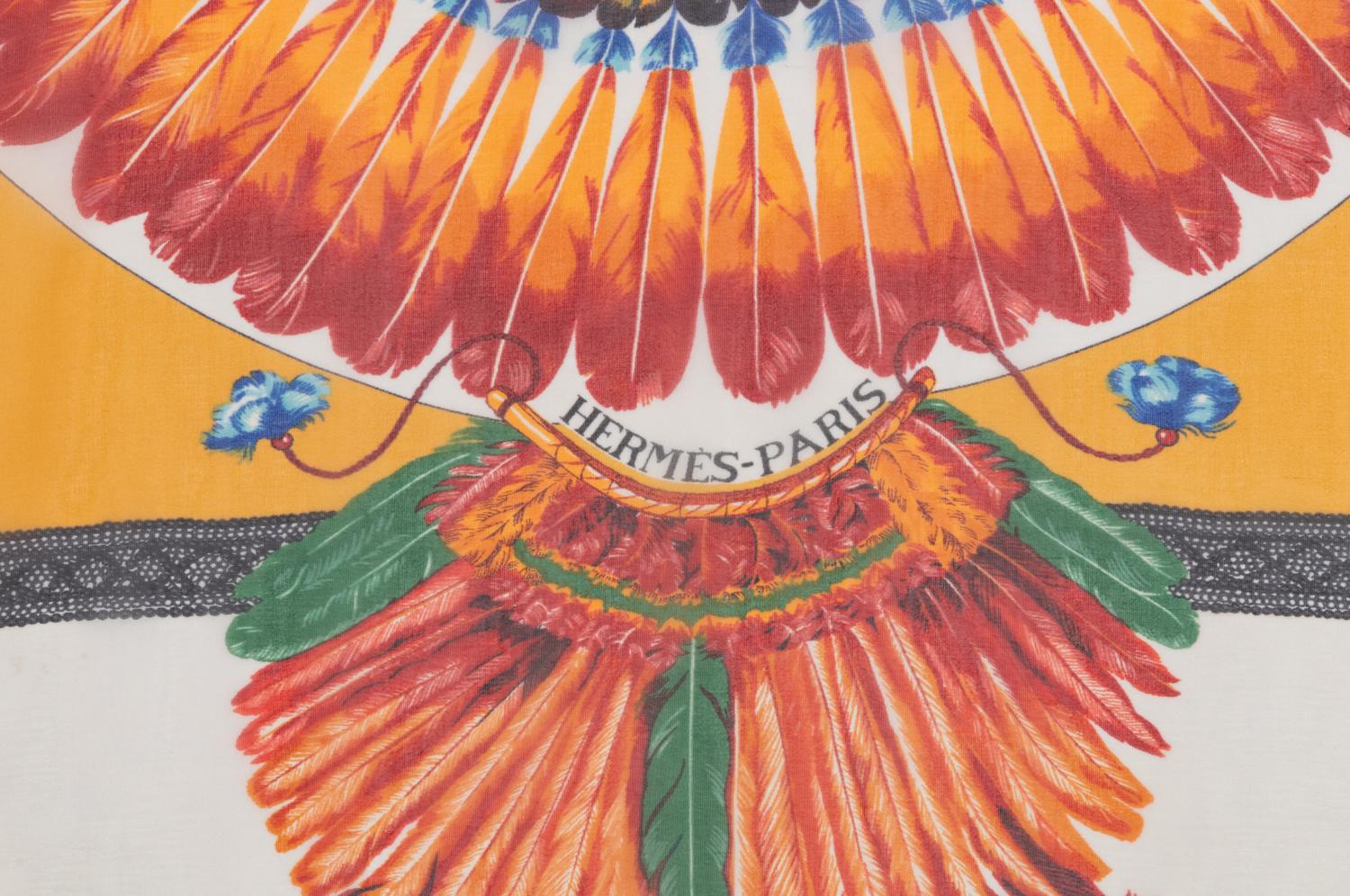 Three Hermès 90cm Silk Chiffon Scarves