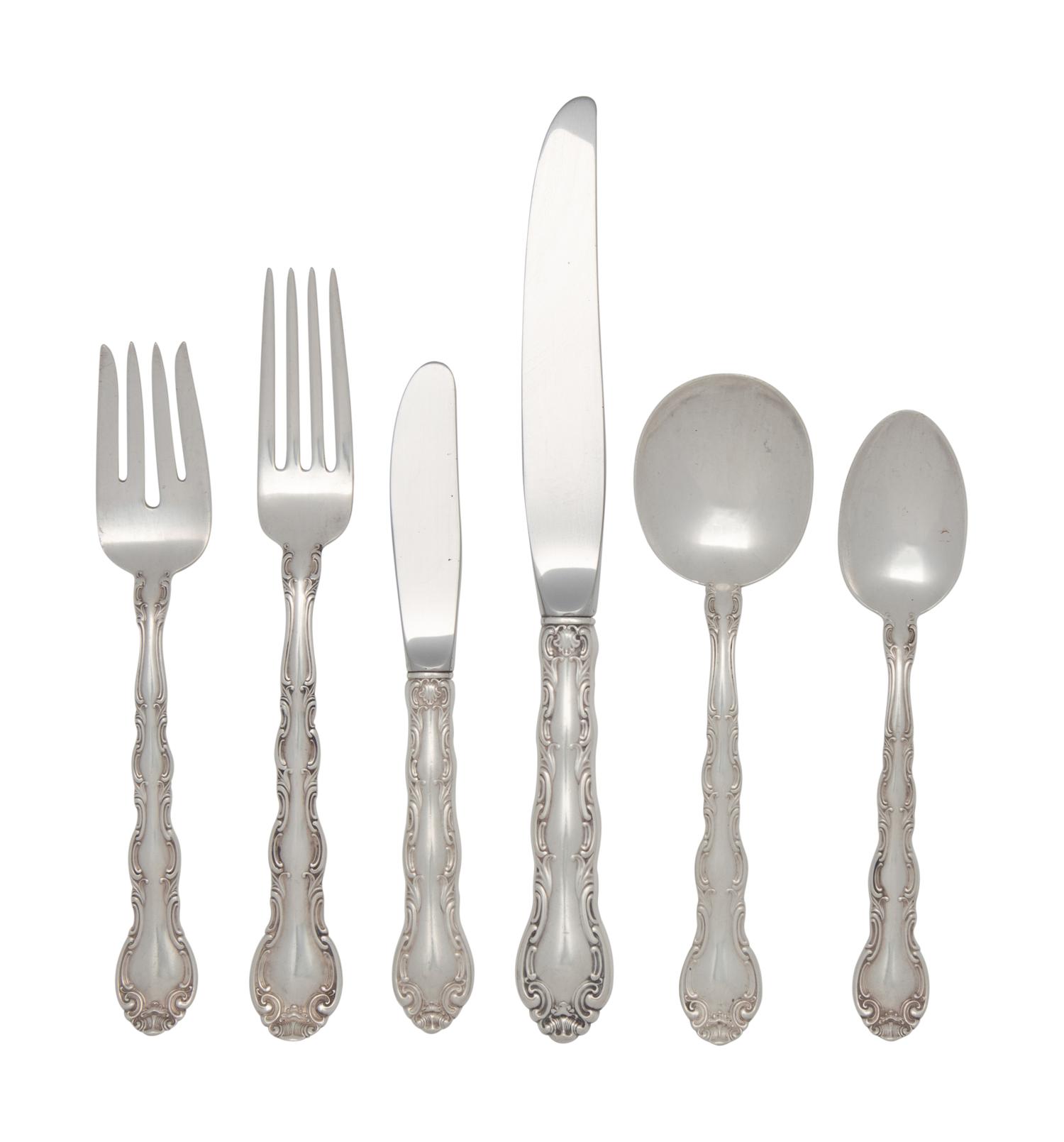 An American Silver Flatware Service
