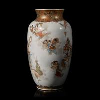 A Large and Finely Decorated Japanese Enameled Porcelain Vase, Meiji Period