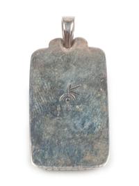 Native American Sterling Silver Pendant with Inlay