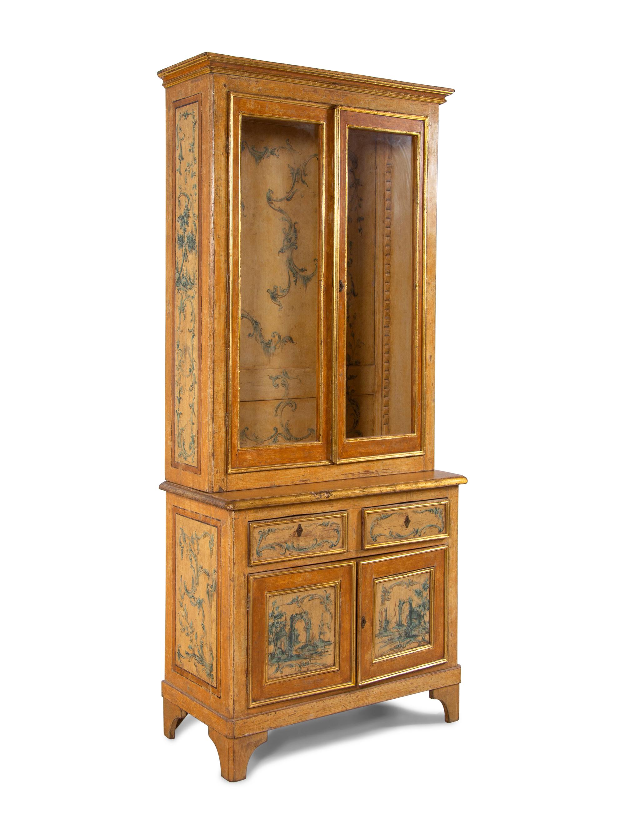 A Continental Painted Cabinet