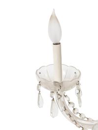 A Georgian Style Cut Glass Six-Light Chandelier
