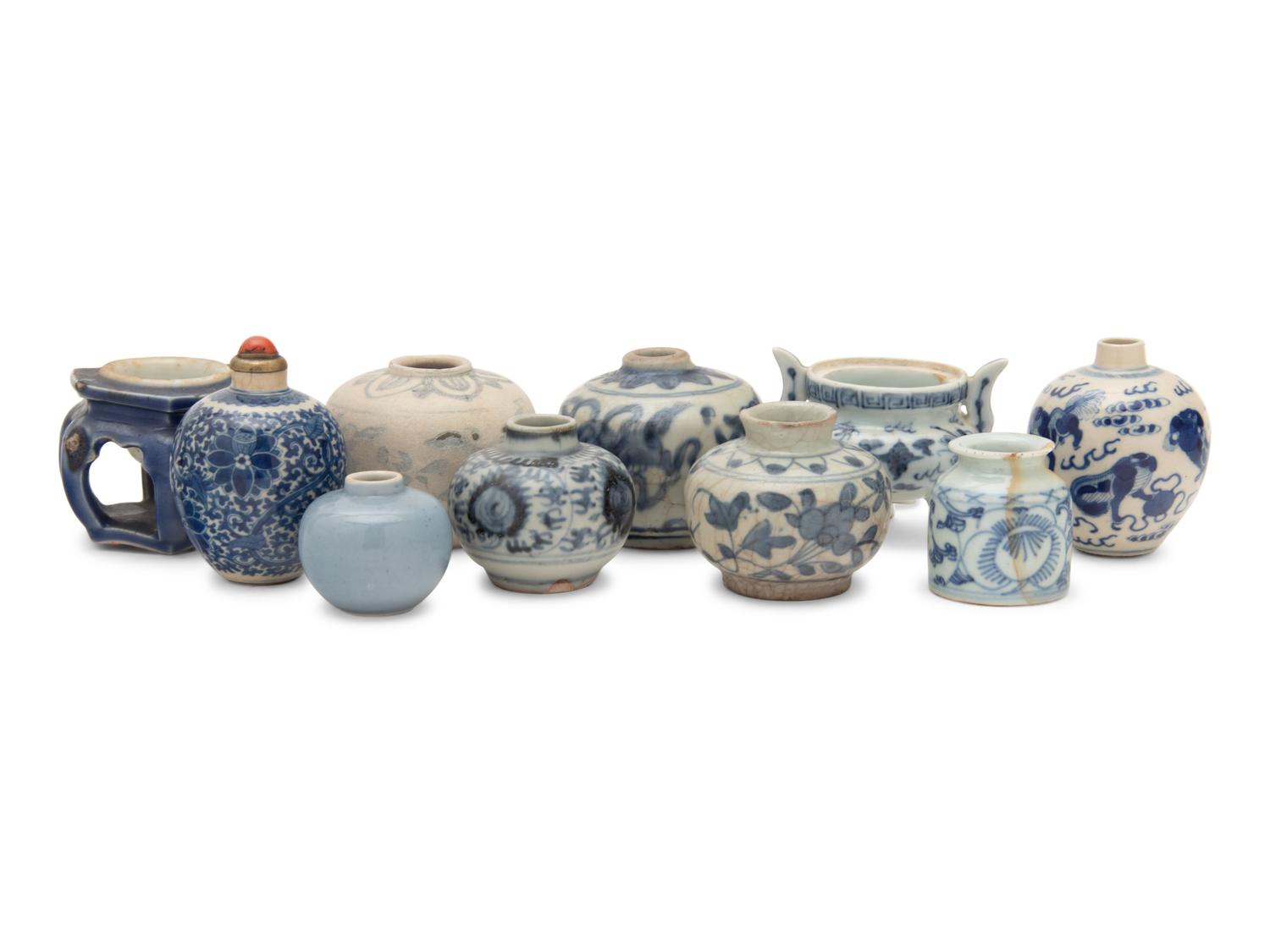 10 Chinese Blue and White Porcelain Articles