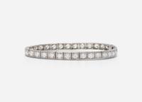 A Platinum and Diamond Art Deco Bracelet