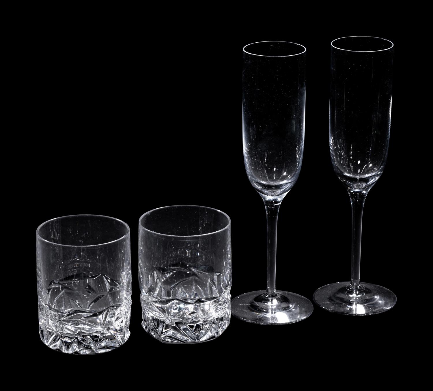 A Group of Tiffany and Co. Glass Barware