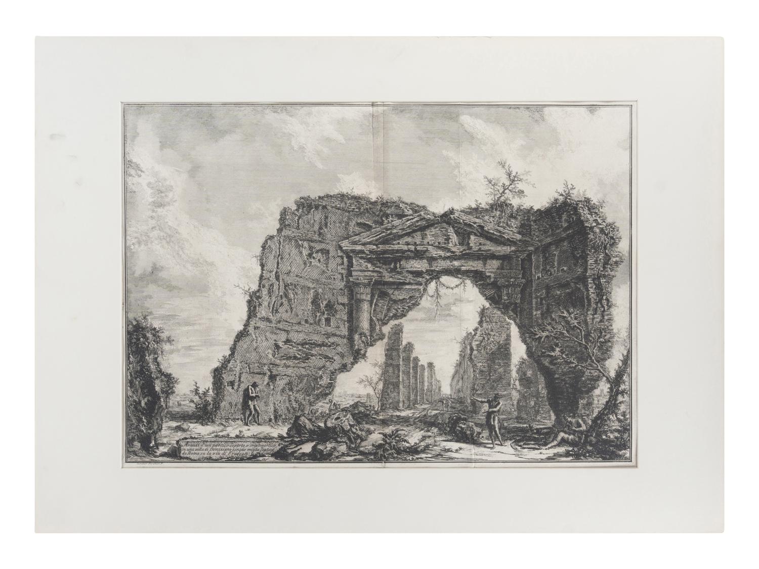 A group of 12 plates from Vedute di Roma and Le Antichità Romane , 18th century