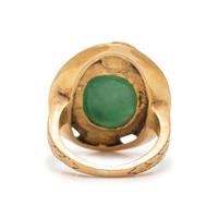 YELLOW GOLD AND JADE RING