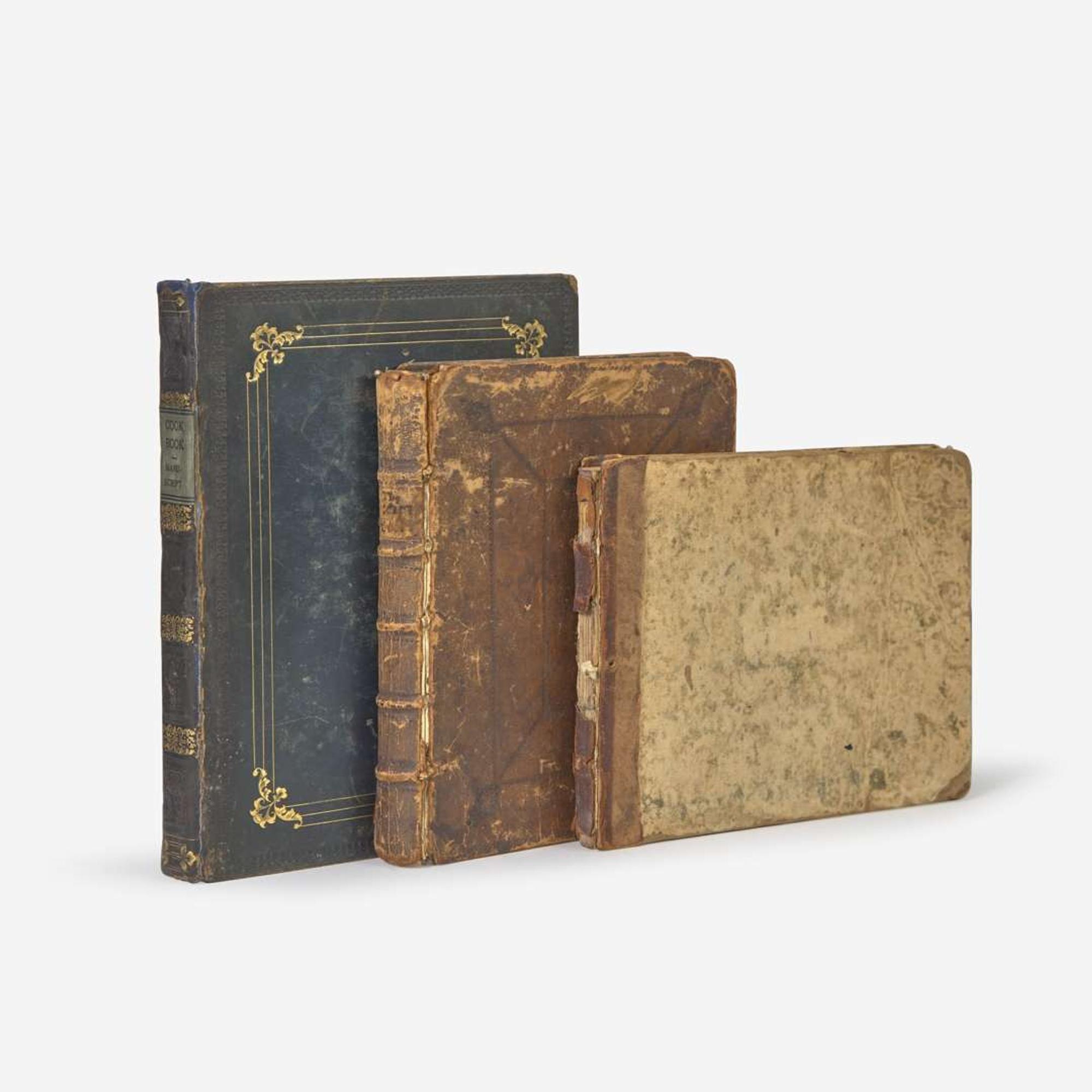 [Food & Drink] Group of 3 Manuscript Recipe Notebooks