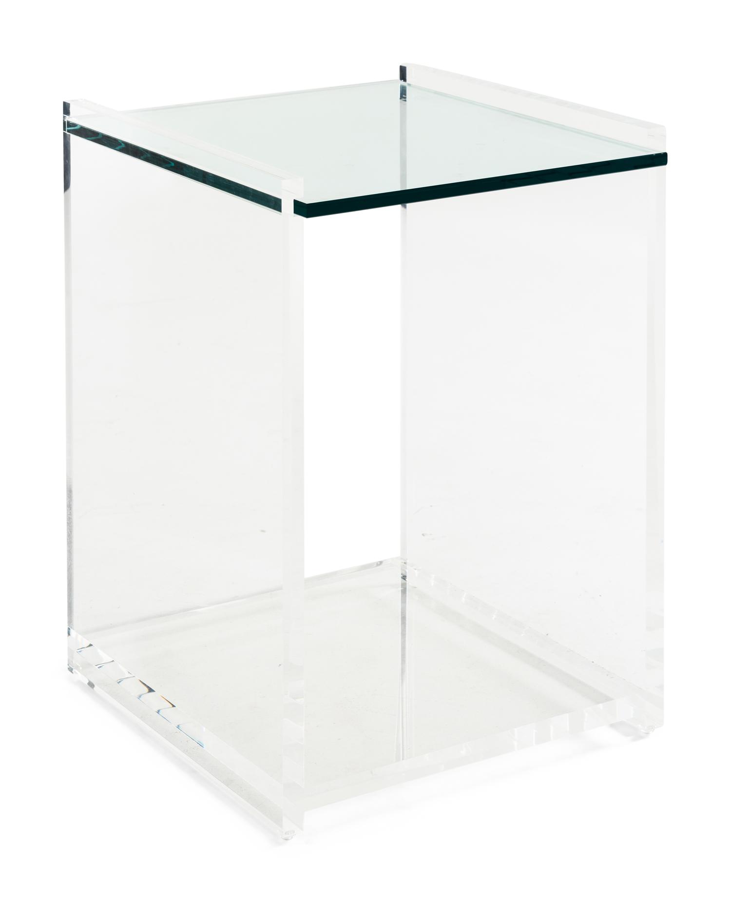 A Custom Acrylic and Glass Pedestal Stand