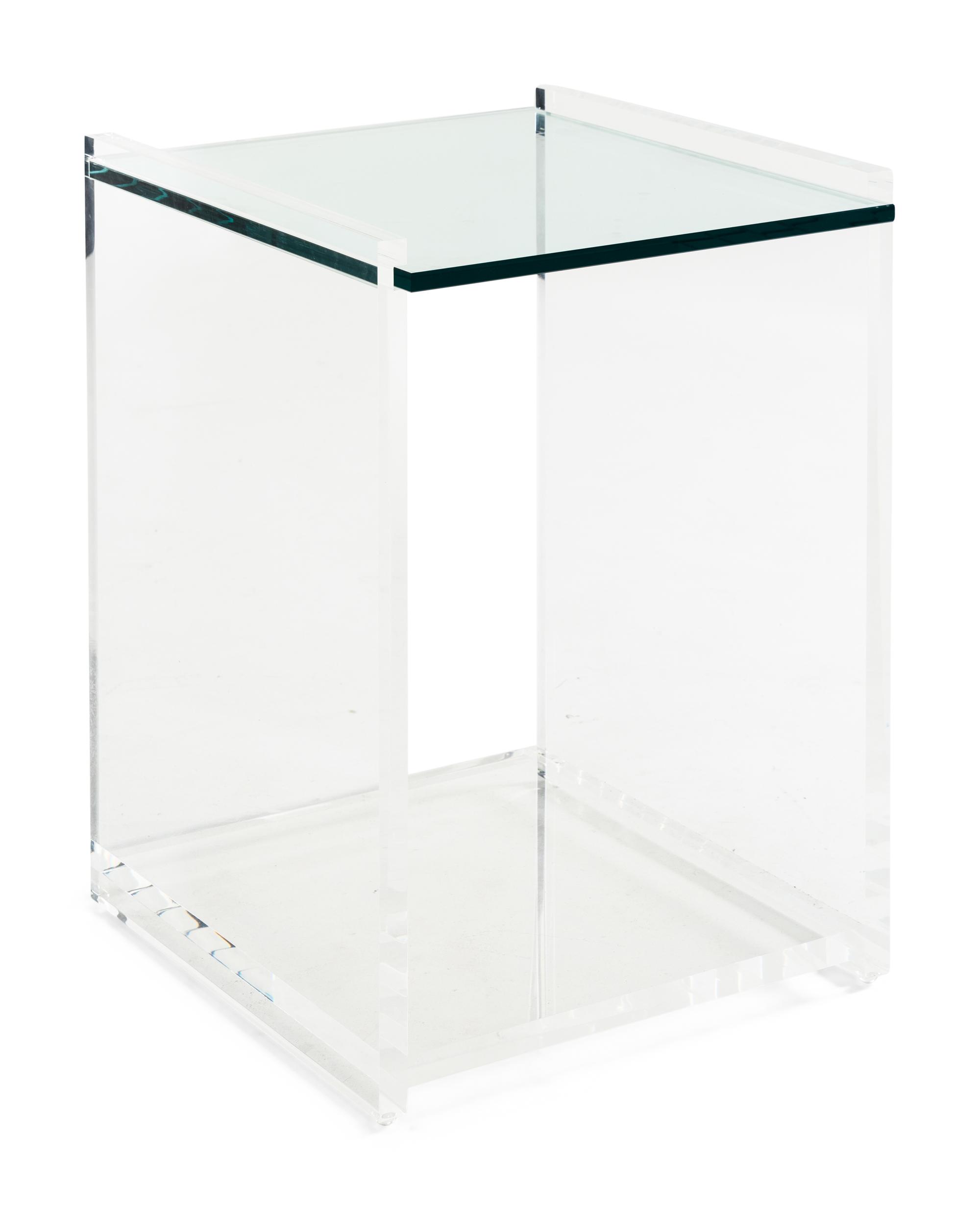A Custom Acrylic and Glass Pedestal Stand