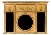 A Neoclassical Giltwood Mirror Height 36 3/4 x width 54 1/2 x depth 3 3/4 inches. — PROBABLY ENGLISH, CIRCA 1850