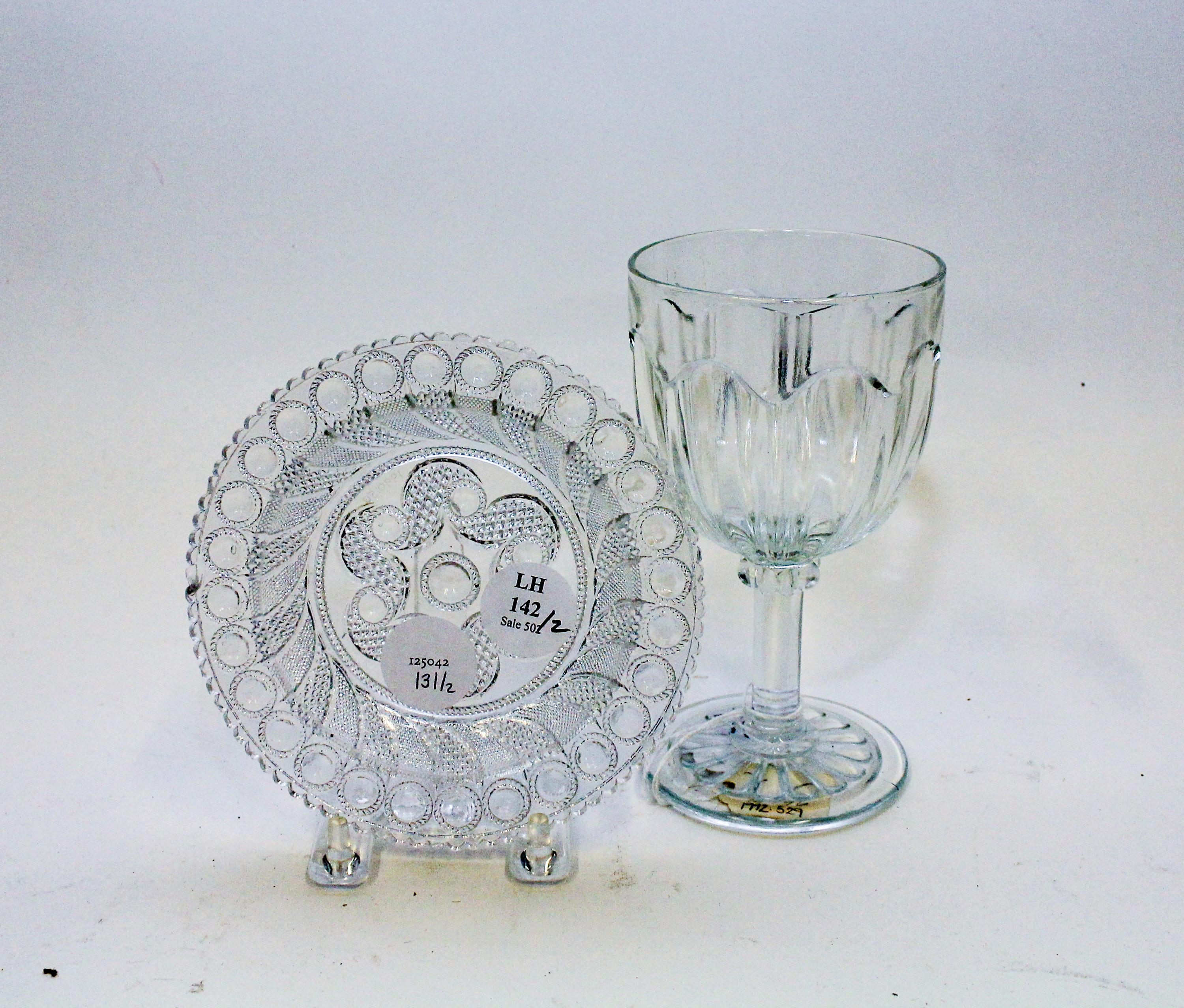 An American Leaded Glass Dish Diameter 5 1/4 inches. — BOSTON & SANDWICH GLASS COMPANY, FIRST HALF 19TH CENTURY