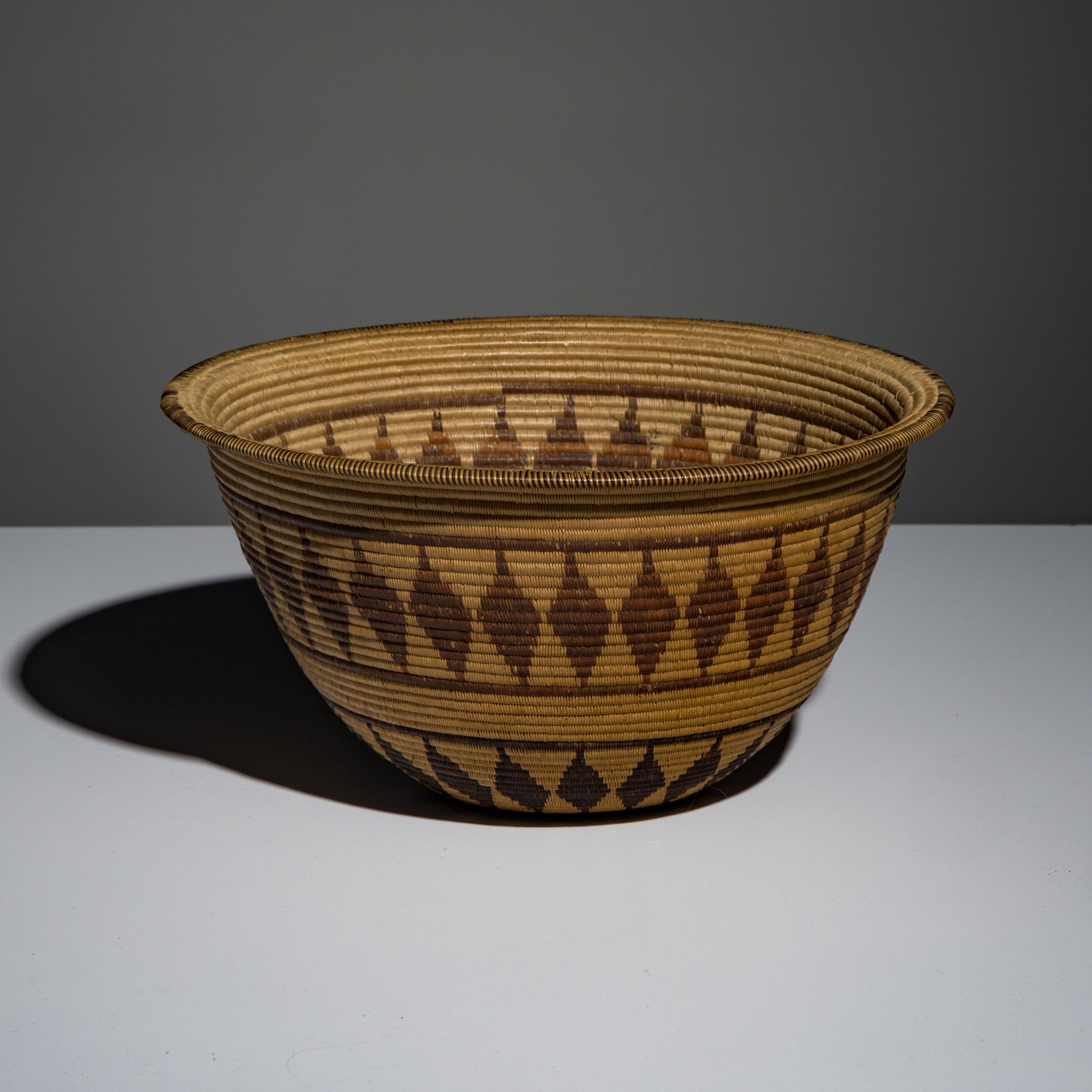 Panamint Polychrome Basket, with Uniquely Flattened Rim
