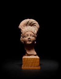 A Romano-Egyptian Terra Cotta Bust