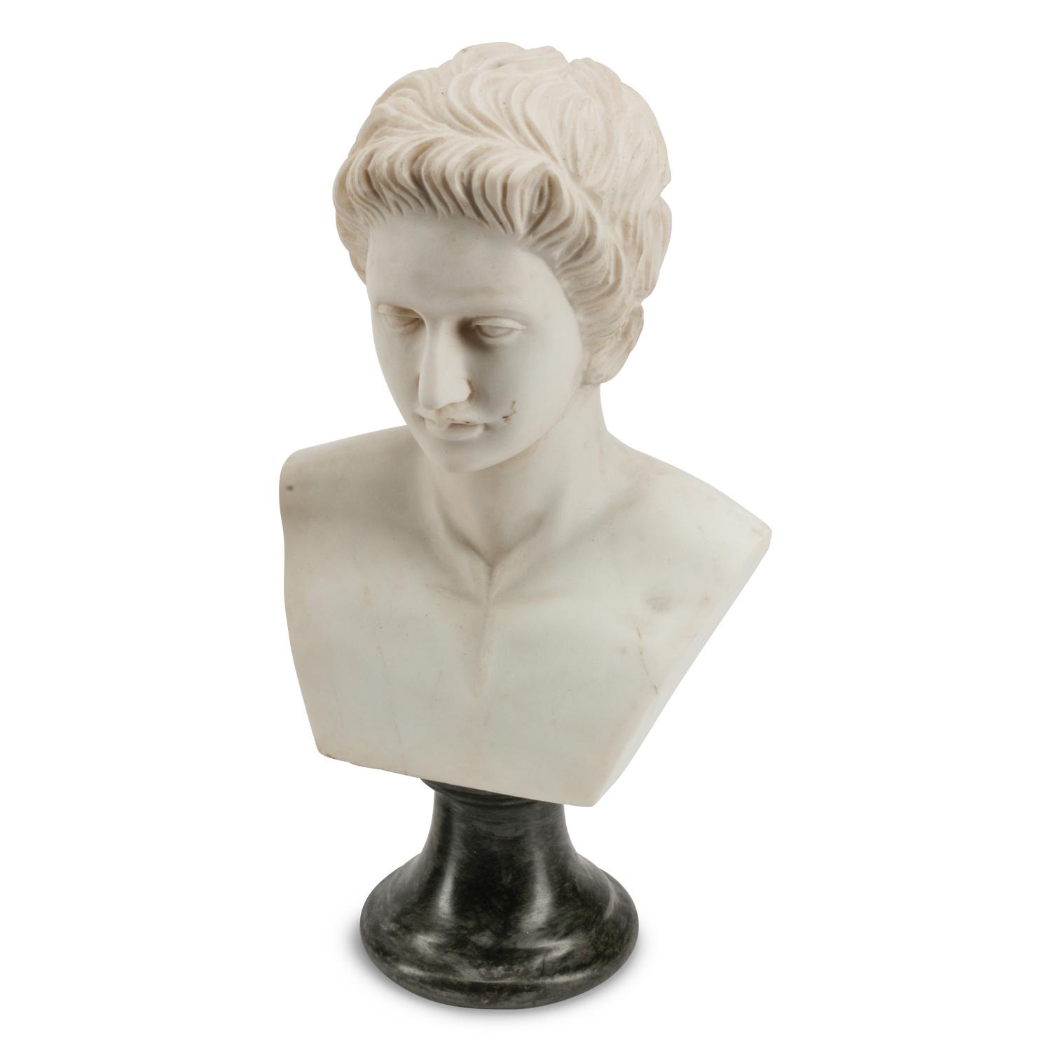 A Set of Four Small Marble Busts