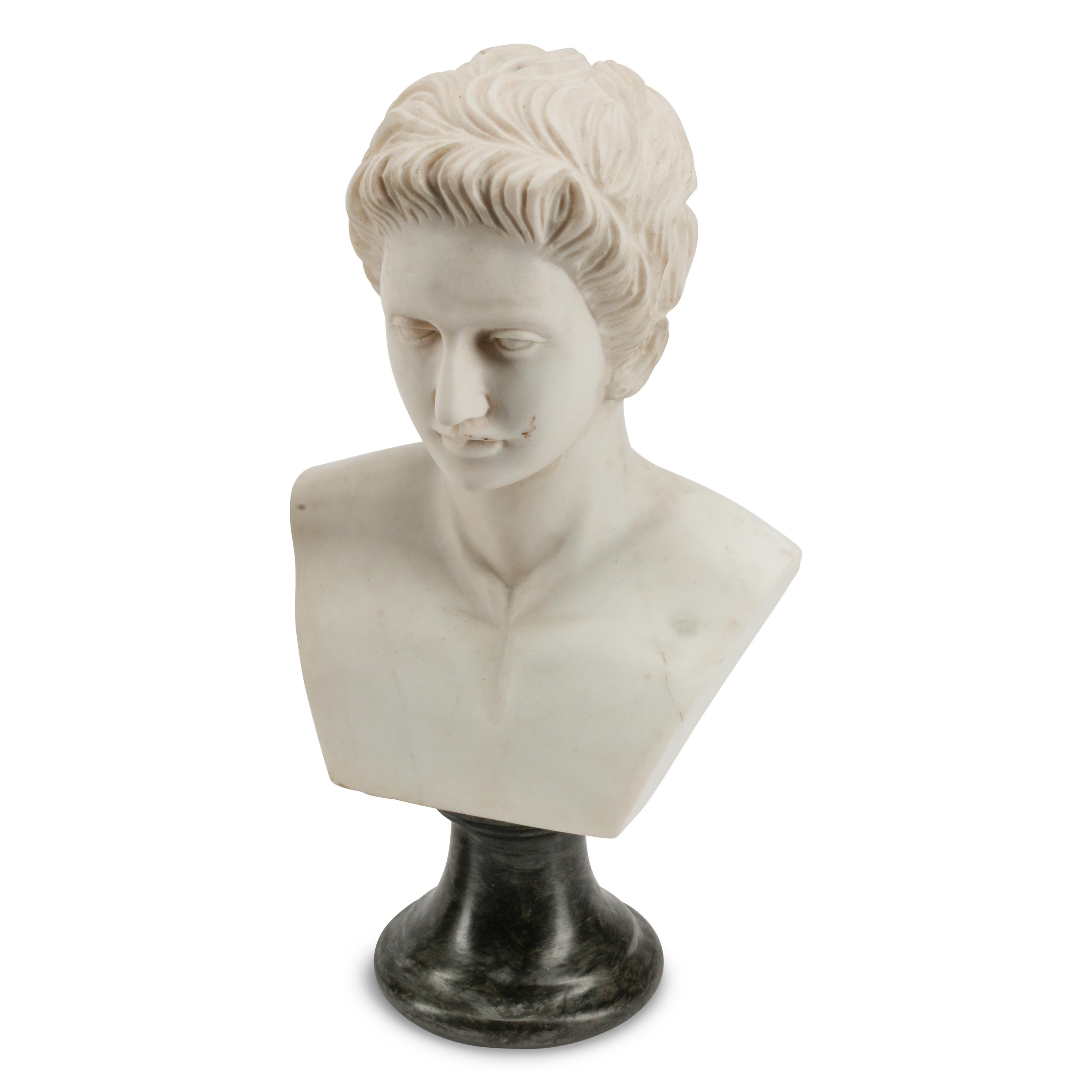 A Set of Four Small Marble Busts